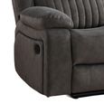 Morgan Manual Recliner Sofa - 3 Seater - Iron - Fabric