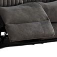 Morgan Manual Recliner Sofa - 3 Seater - Iron - Fabric