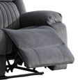 Morgan Manual Recliner Sofa - 3 Seater - Slate Grey - Fabric