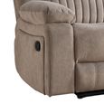 Morgan Manual Recliner Sofa - 3 Seater - Taupe - Fabric