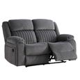 Morgan Manual Recliner Sofa Suite - 3+2 Seater - Slate Grey - Fabric