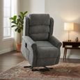 Regency Electric Lift & Tilt Armchair - Single Motor - Anthracite - Fabric