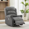 Regency Recliner Armchair - Anthracite - Fabric