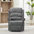 Regency Recliner Armchair - Anthracite - Fabric