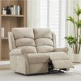 Regency Recliner Sofa - 2 Seater - Rabbit - Fabric
