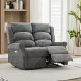 Regency Recliner Sofa Suite - 3+2 Seater - Anthracite - Fabric