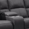 Silverton Recliner Corner Sofa - with Storage Console - Grey - Fabric