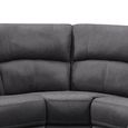 Silverton Recliner Corner Sofa - with Storage Console - Grey - Fabric