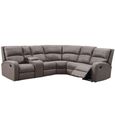 Silverton Recliner Corner Sofa - with Storage Console - Taupe - Fabric