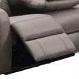 Silverton Recliner Sofa - 3 Seater - with Storage Console - Taupe - Fabric