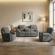 Westbury Recliner Sofa - 3+1+1 Seater - Stone Grey - Fabric