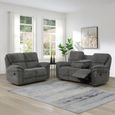 Westbury Recliner Sofa - 3+2 Seater - Stone Grey - Fabric