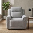 Somerton Recliner Armchair - Light Grey - Fabric