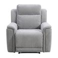 Somerton Recliner Armchair - Light Grey - Fabric