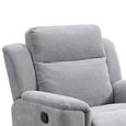 Somerton Recliner Armchair - Light Grey - Fabric
