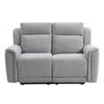Somerton Recliner Sofa - 2 Seater - Light Grey - Fabric