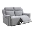 Somerton Recliner Sofa - 2 Seater - Light Grey - Fabric