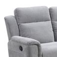 Somerton Recliner Sofa - 2 Seater - Light Grey - Fabric