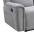 Somerton Recliner Sofa - 2 Seater - Light Grey - Fabric