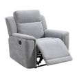Somerton Recliner Sofa - 3+1+1 Seater - with Storage Console - Light Grey - Fabric