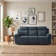 Somerton Recliner Sofa - 3 Seater - with Storage Console - Dark Grey - Fabric