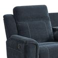 Somerton Recliner Sofa - 3 Seater - with Storage Console - Dark Grey - Fabric