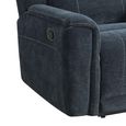 Somerton Recliner Sofa - 3 Seater - with Storage Console - Dark Grey - Fabric