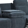 Somerton Recliner Sofa - 3 Seater - with Storage Console - Dark Grey - Fabric