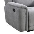 Somerton Recliner Sofa - 3 Seater - with Storage Console - Light Grey - Fabric