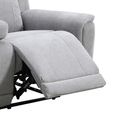 Somerton Recliner Sofa - 3 Seater - with Storage Console - Light Grey - Fabric