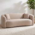 Luxandra Sofa - 3 Seater - Sand - Fabric