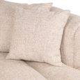 Novaro Sofa - Cream - Chaise - Fabric - RHF