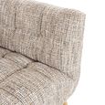 Huxley Beige Fabric 3 Seater Sofa with Brushed Gold Legs