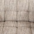 Huxley Beige Fabric 3 Seater Sofa with Brushed Gold Legs