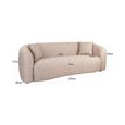 Luxandra Sofa - 3 Seater - Sand - Fabric