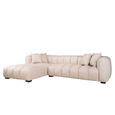 Novaro Sofa - Cream - Chaise - Fabric - LHF