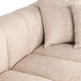 Novaro Sofa - Cream - Chaise - Fabric - LHF