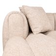 Novaro Sofa - Cream - Chaise - Fabric - LHF