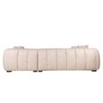 Novaro Sofa - Cream - Chaise - Fabric - RHF