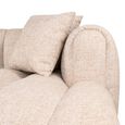 Novaro Sofa - Cream - Chaise - Fabric - RHF