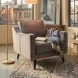 Daffy Armchair - Stone Grey Velvet - Fabric