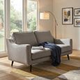Daffy Sofa - 2 Seater - Greige Linen - Fabric