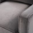 Daffy Armchair - Stone Grey Velvet - Fabric