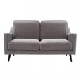 Daffy Sofa - 2 Seater - Stone Grey Velvet - Fabric