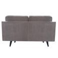 Daffy Sofa - 2 Seater - Stone Grey Velvet - Fabric