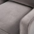 Daffy Sofa - 2 Seater - Stone Grey Velvet - Fabric