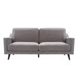 Daffy Sofa - 2.5 Seater - Stone Grey Velvet - Fabric