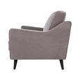 Daffy Sofa - 2.5 Seater - Stone Grey Velvet - Fabric