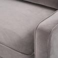 Daffy Sofa - 2.5 Seater - Stone Grey Velvet - Fabric