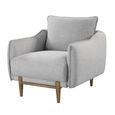 Louie Armchair - Grey Linen - Fabric